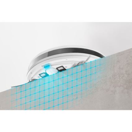 Sencor - Robotski sesalnik z mopom 2v1 18W/1500 mAh bela + Daljinski upravljalnik