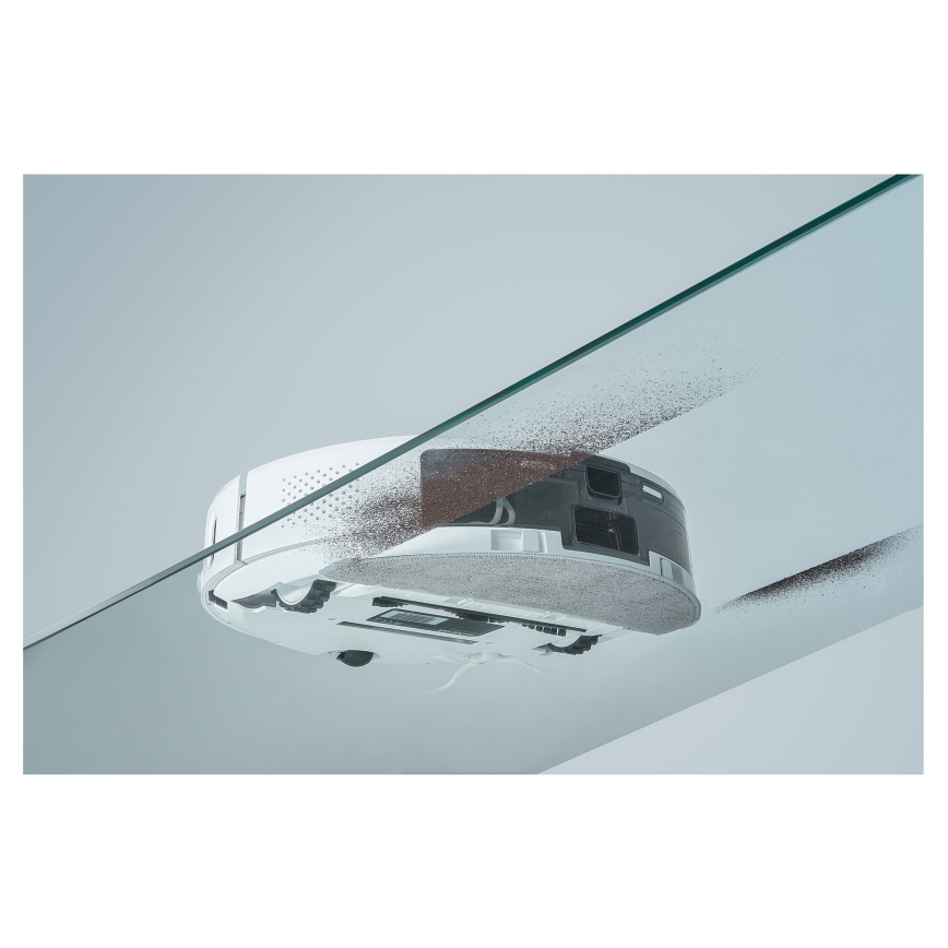 Sencor - Robotski sesalnik z mopom 2v1 50W/5000 mAh Wi-Fi bela + daljinski upravljalnik