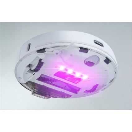 Sencor - Robotski sesalnik z mopom 2v1 50W/5000 mAh Wi-Fi bela + daljinski upravljalnik