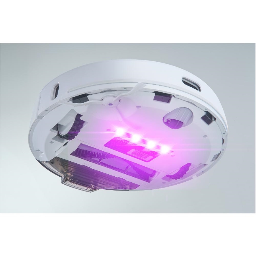 Sencor - Robotski sesalnik z mopom 2v1 50W/5000 mAh Wi-Fi bela + daljinski upravljalnik