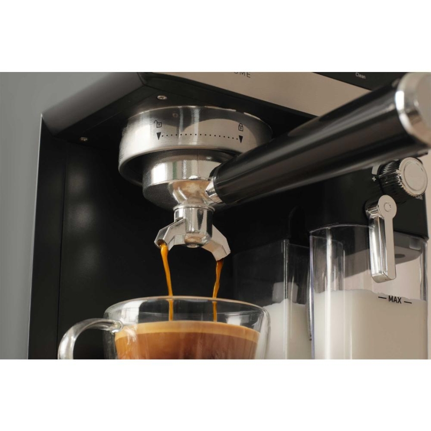 Sencor - Ročni espresso aparat 1350W/230V črna/mat krom