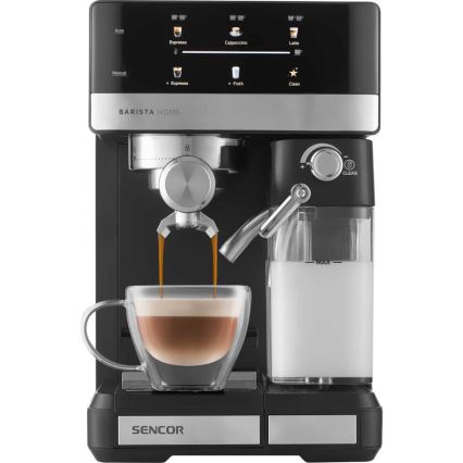 Sencor - Ročni espresso aparat 1350W/230V črna/mat krom