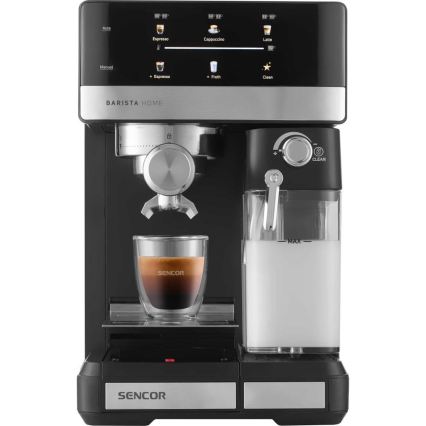 Sencor - Ročni espresso aparat 1350W/230V črna/mat krom