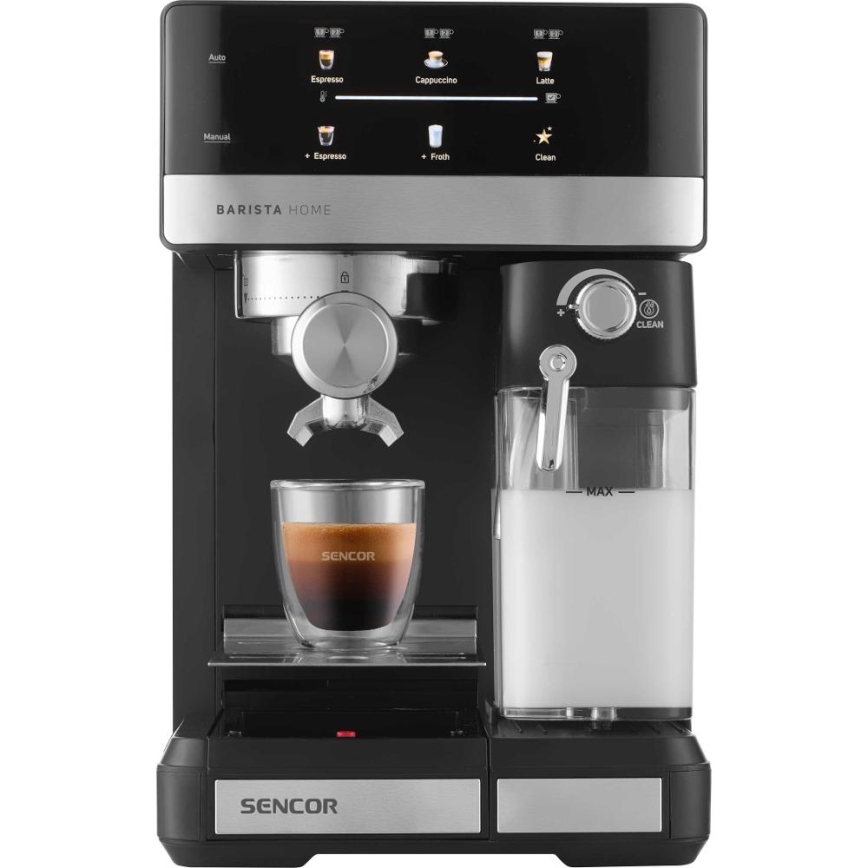 Sencor - Ročni espresso aparat 1350W/230V črna/mat krom