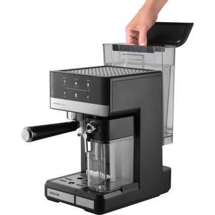 Sencor - Ročni espresso aparat 1350W/230V črna/mat krom