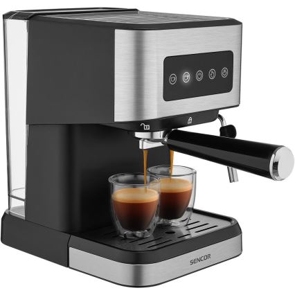 Sencor - ročni espresso kavni aparat 1050W/230V črn/mat krom