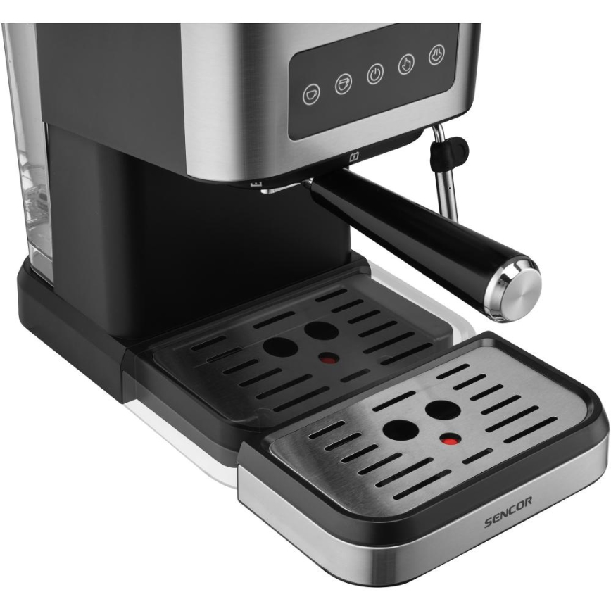 Sencor - ročni espresso kavni aparat 1050W/230V črn/mat krom
