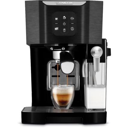 Sencor - Ročni espresso kavni aparat 1450W/230V črna/matni krom