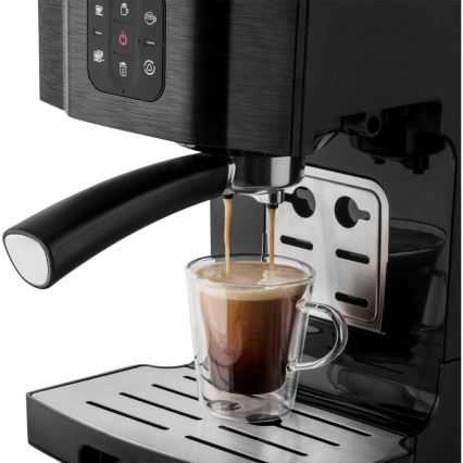 Sencor - Ročni espresso kavni aparat 1450W/230V črna/matni krom