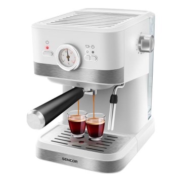 Sencor - Ročni kavni aparat za espresso 1050W/230V bela/mat krom