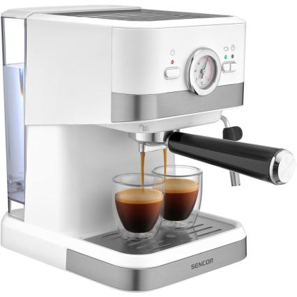 Sencor - Ročni kavni aparat za espresso 1050W/230V bela/mat krom