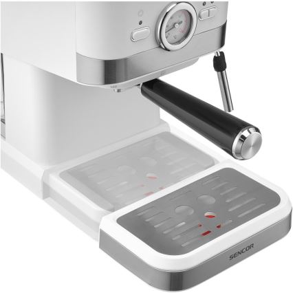 Sencor - Ročni kavni aparat za espresso 1050W/230V bela/mat krom