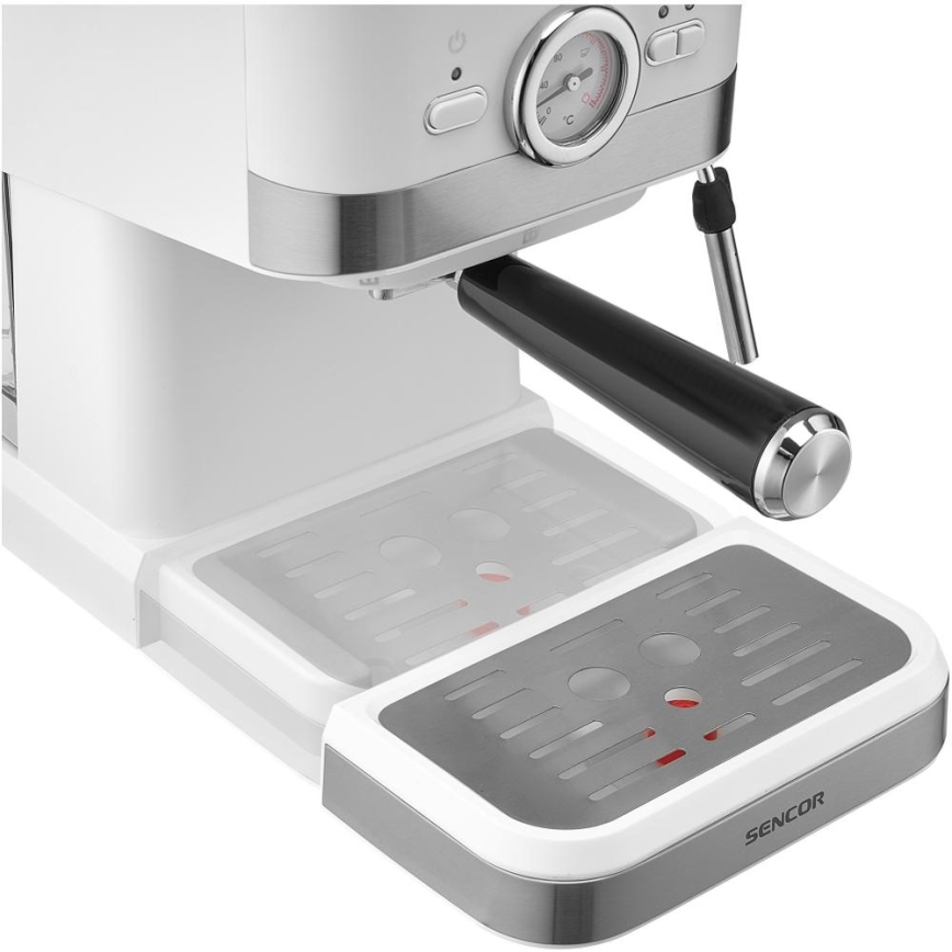 Sencor - Ročni kavni aparat za espresso 1050W/230V bela/mat krom