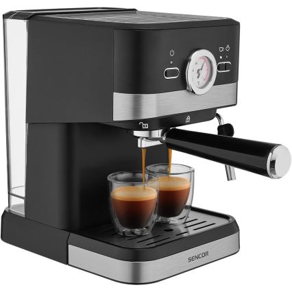 Sencor - Ročni kavni aparat za espresso 1050W/230V črna/mat krom