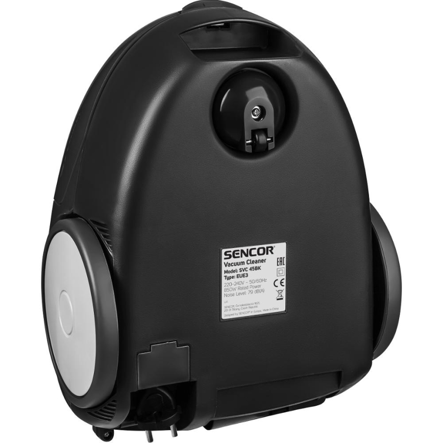 Sencor - Sesalnik z vrečko 1,5 l 850W/230V črna