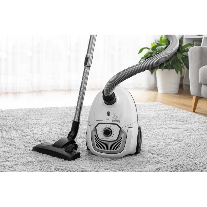 Sencor - Sesalnik z vrečko 2 l 700W/230V bel