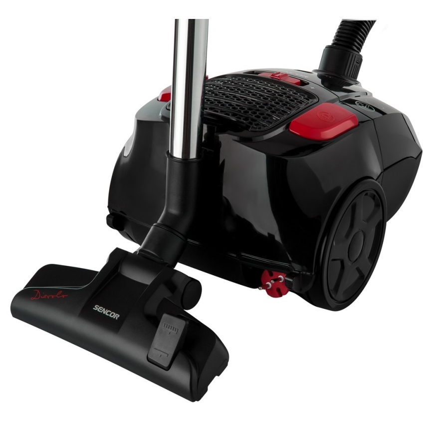 Sencor - Sesalnik z vrečko 3 l 700W/230V črno/rdeč