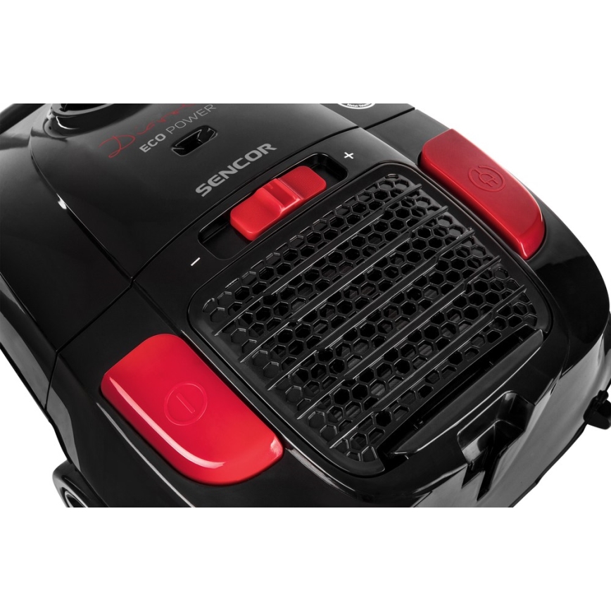 Sencor - Sesalnik z vrečko 3 l 700W/230V črno/rdeč