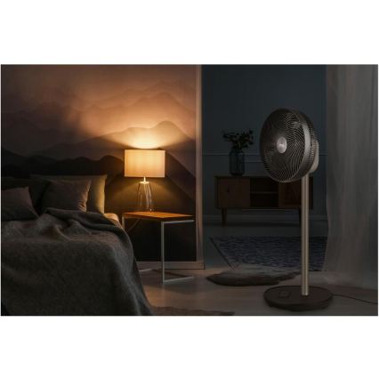 Sencor - stojni ventilator 3D UltraSilent, 26 W/230 V, Wi-Fi, črn, z daljinskim upravljalnikom
