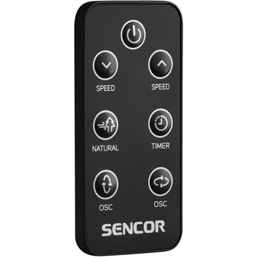 Sencor - stojni ventilator 3D UltraSilent, 26 W/230 V, Wi-Fi, črn, z daljinskim upravljalnikom