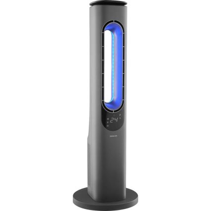 Sencor - Stolpni ventilator brez lopatic s keramičnim grelnim telesom 1200/2000W/230V, antracit + daljinski upravljalnik