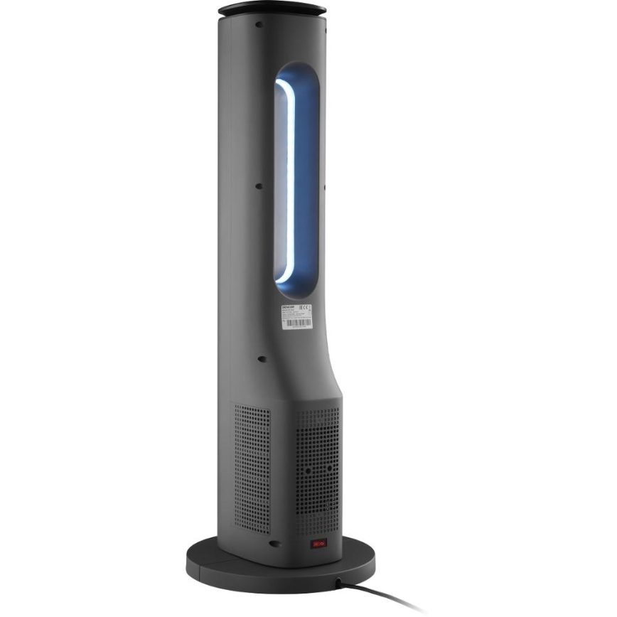 Sencor - Stolpni ventilator brez lopatic s keramičnim grelnim telesom 1200/2000W/230V, antracit + daljinski upravljalnik