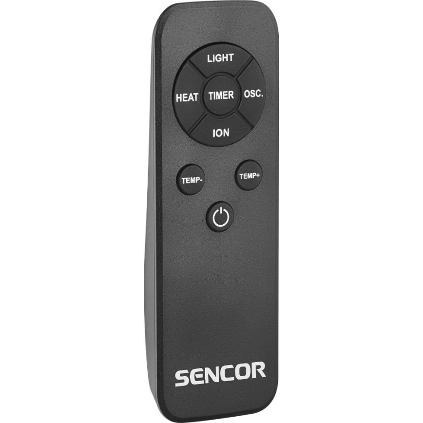 Sencor - Stolpni ventilator brez lopatic s keramičnim grelnim telesom 1200/2000W/230V, antracit + daljinski upravljalnik