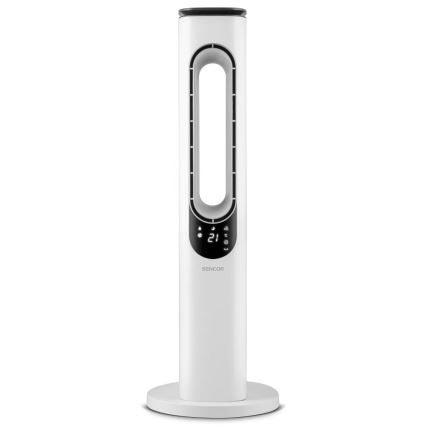 Sencor - Stolpni ventilator brez lopatic 50W/230V bela + Daljinski upravljalnik