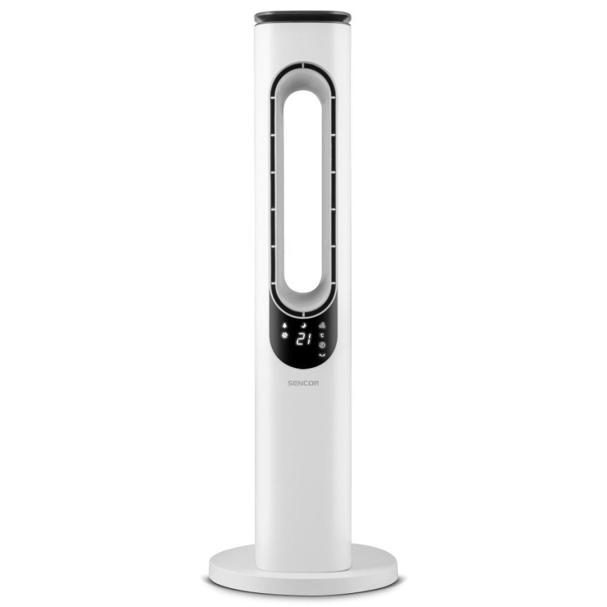 Sencor - Stolpni ventilator brez lopatic 50W/230V bela + Daljinski upravljalnik