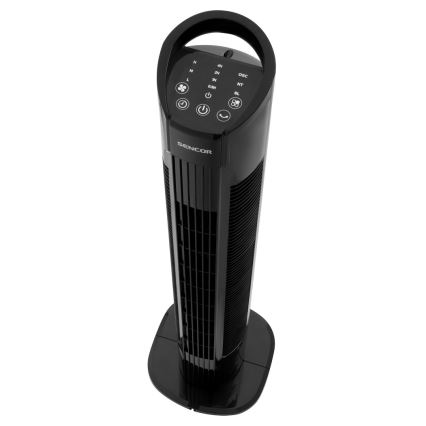 Sencor - Talni ventilator 50W/230V črn + Daljinski upravljalnik
