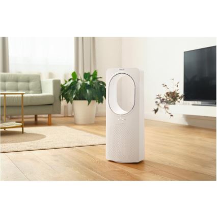 Sencor - Talni ventilator brez lopatic 50W/230V bela + Daljinski upravljalnik