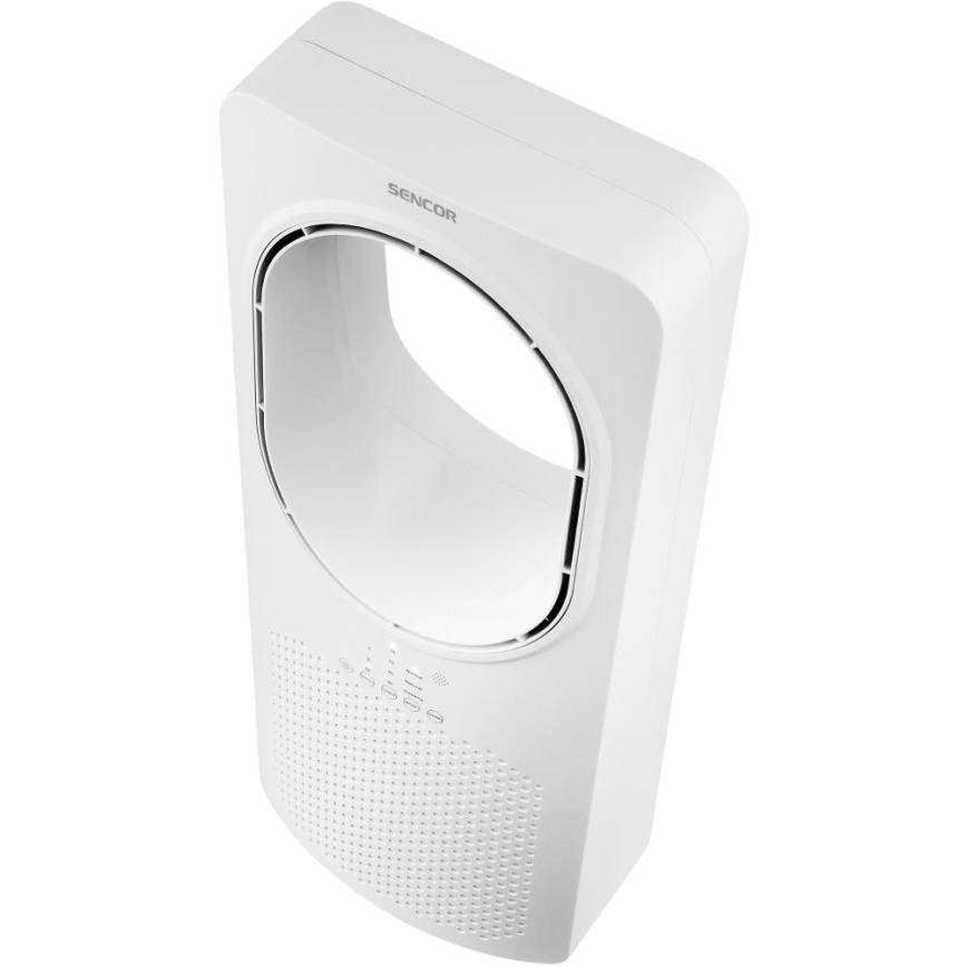 Sencor - Talni ventilator brez lopatic 50W/230V bela + Daljinski upravljalnik
