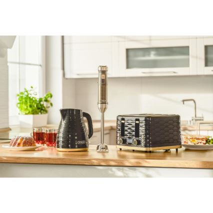 Sencor - Toster s štirimi režami 1600W/230V črna/bež