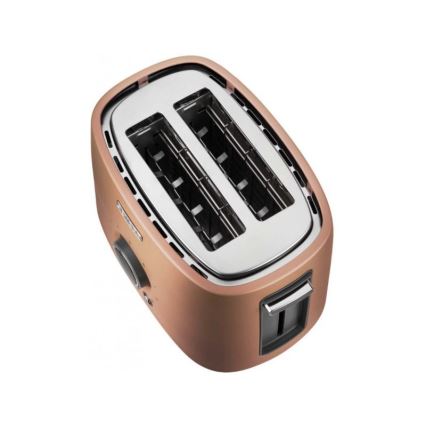 Sencor - Toster z dvema režama in rešetko za pogrevanje 1000W/230V v bakreni barvi