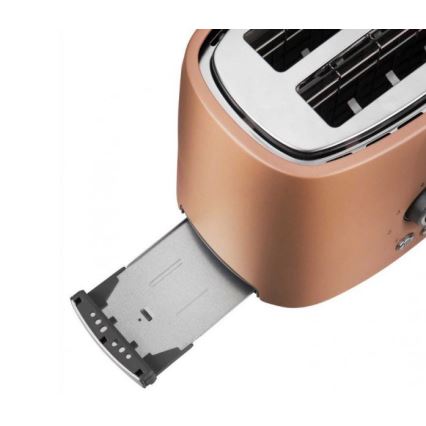 Sencor - Toster z dvema režama in rešetko za pogrevanje 1000W/230V v bakreni barvi