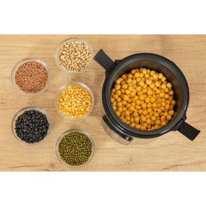 Sencor - Večfunkcijski kuhalnik za riž 350W/230V 0,6 l nerjaveče jeklo/črna