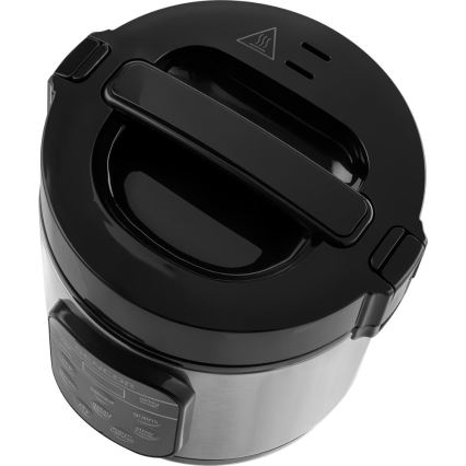 Sencor - Večfunkcijski kuhalnik za riž 350W/230V 0,6 l nerjaveče jeklo/črna