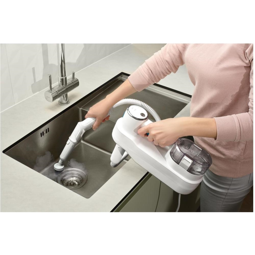 Sencor - Večnamenska parna krpa 2v1 1500W/230V IPX4 bela
