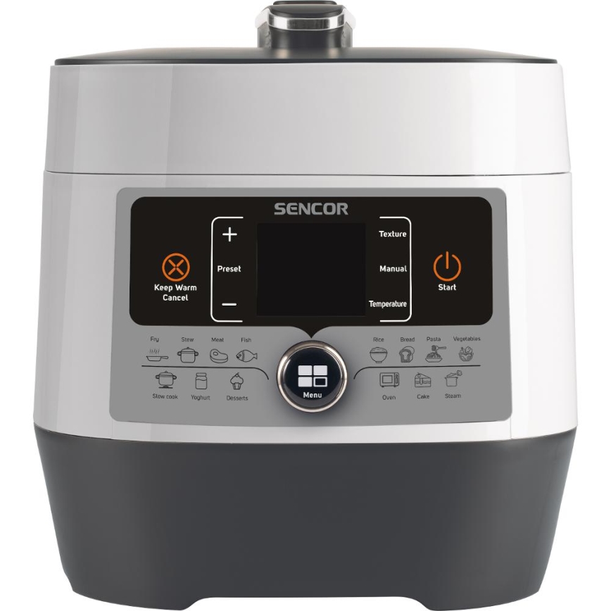 Sencor - Večnamenski električni lonec na pritisk 5,5 l 1000W/230V bela/črna