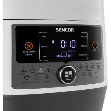 Sencor - Večnamenski električni lonec na pritisk 5,5 l 1000W/230V bela/črna