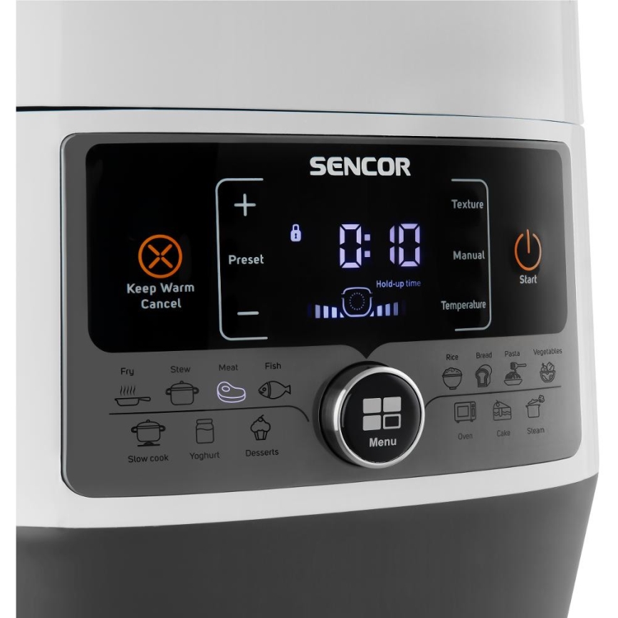 Sencor - Večnamenski električni lonec na pritisk 5,5 l 1000W/230V bela/črna