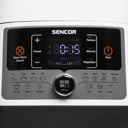 Sencor - Večnamenski električni lonec na pritisk 5,5 l 1000W/230V bela/črna