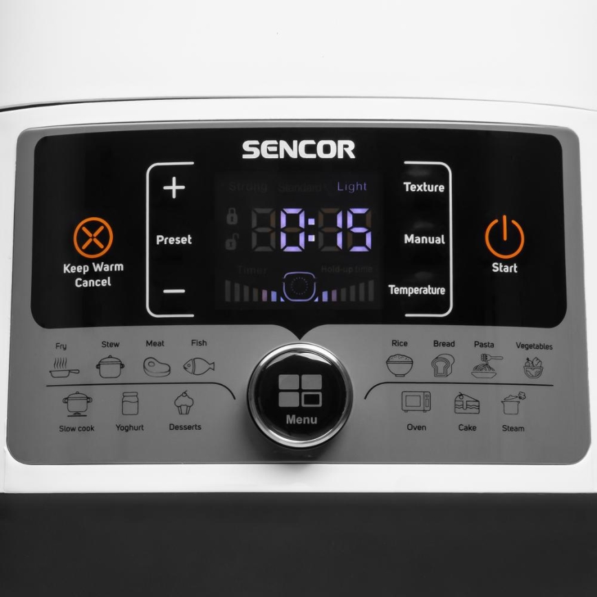 Sencor - Večnamenski električni lonec na pritisk 5,5 l 1000W/230V bela/črna