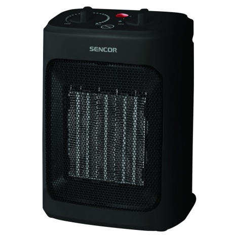 Sencor - Ventilator s keramičnim grelnikom 900/1300/2000W/230V črna