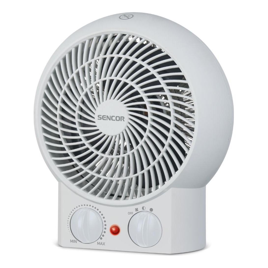 Sencor - Ventilator z grelnim elementom 1200/2000W/230V bela
