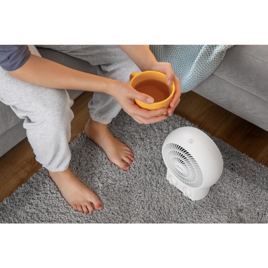 Sencor - Ventilator z grelnim elementom 1200/2000W/230V bela