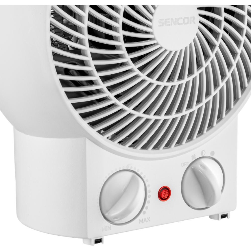 Sencor - Ventilator z grelnim elementom 1200/2000W/230V bela