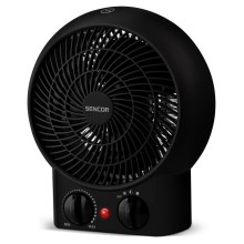 Sencor - Ventilator z gretjem 1200/2000W/230V črna