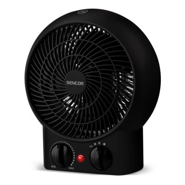 Sencor - Ventilator z gretjem 1200/2000W/230V črna