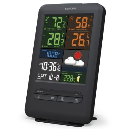 Sencor - Vremenska postaja z barvnim LCD zaslonom 5V/1xCR2032